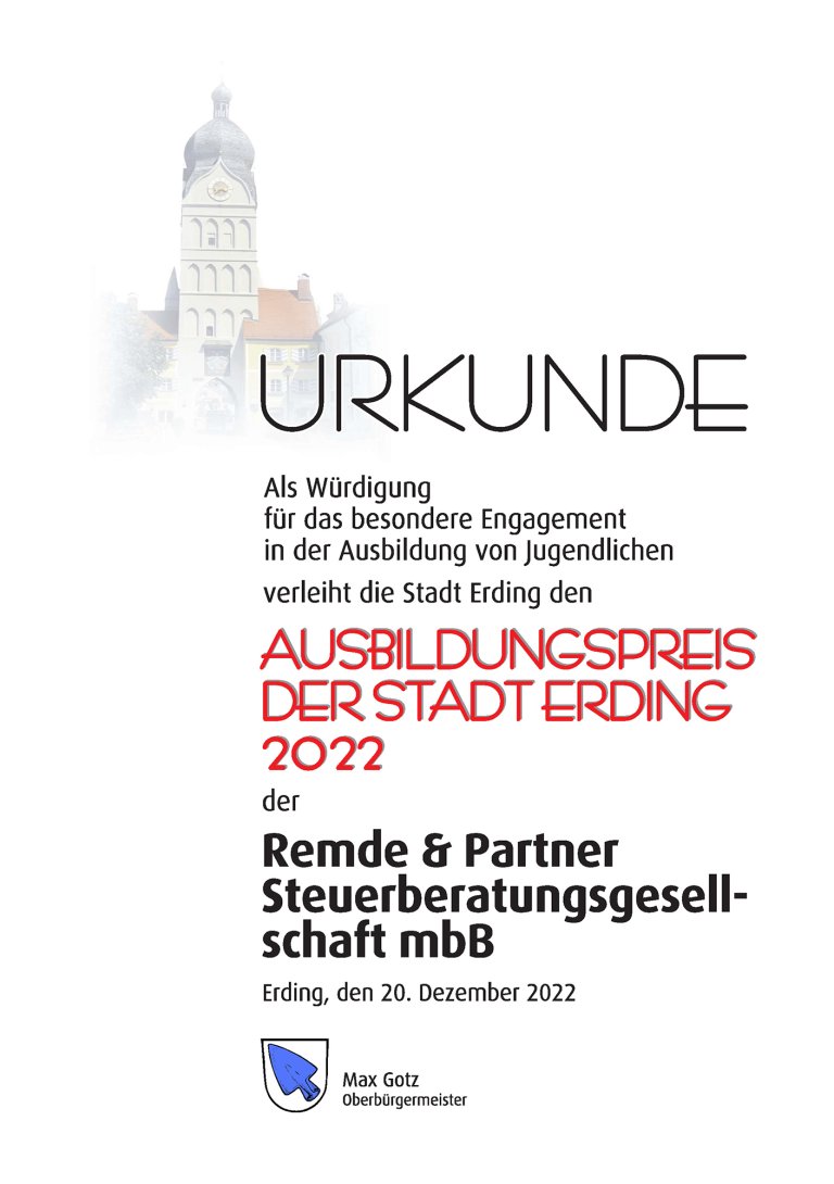 Urkunde_Remde&Partner